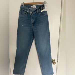 Abercrombie and Fitch Curve Love Criss Cross Waist Jeans